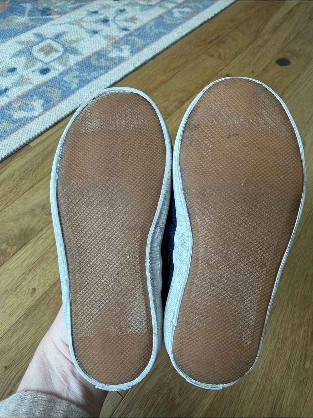 Janie and Jack Navy Canvas Bow Slip-On Girls Shoes